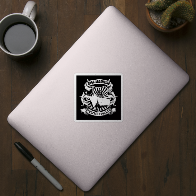 Dogo Argentino Badge by Black Tee Inc